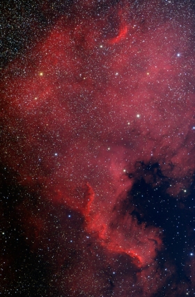 NGC7000 North America Nebula in Ha LRGB