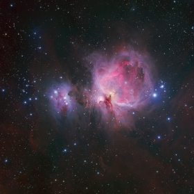 Orion Nebula in  Ha LRGB