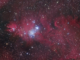 Christmas Tree Cluster in Ha LRGB